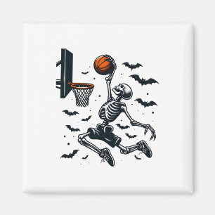 Basketball Skeleton Halloween Skeleton Basketball  Magnet