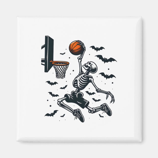 Basketball Skeleton Halloween Skeleton Basketball  Magnet (Front)