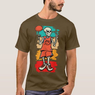 Basketball Skeleton I Kids I Skull I Basketball T- T-Shirt