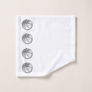 Basketball sketch wash cloth