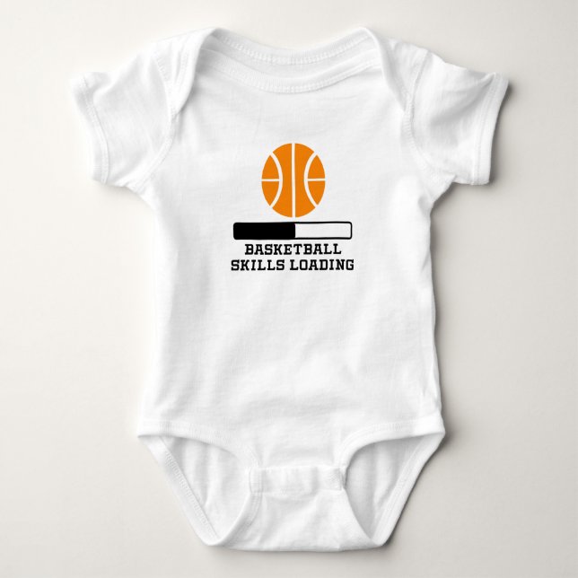 Basketball Skills Loading Baby Bodysuit (Front)