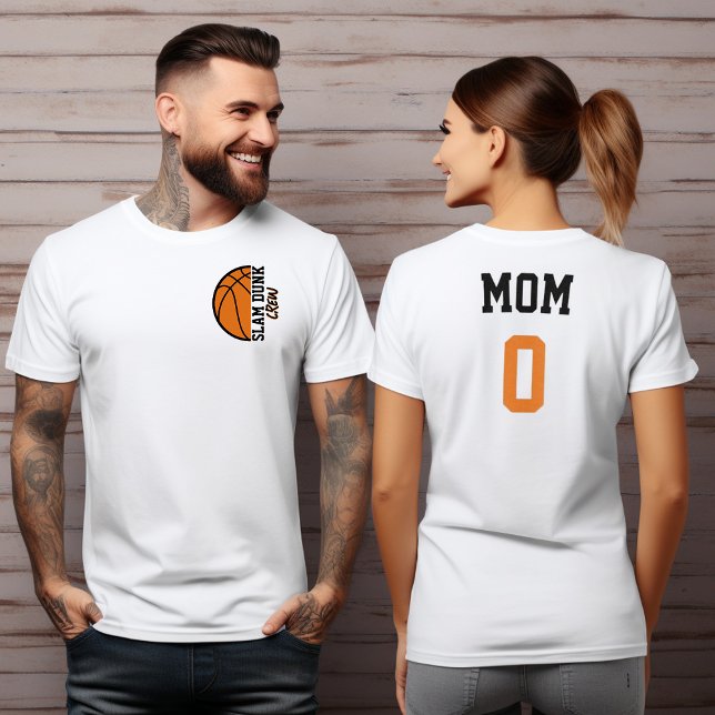 Basketball Slam Dunk Crew T-Shirt (Parent crew team player support crew.)