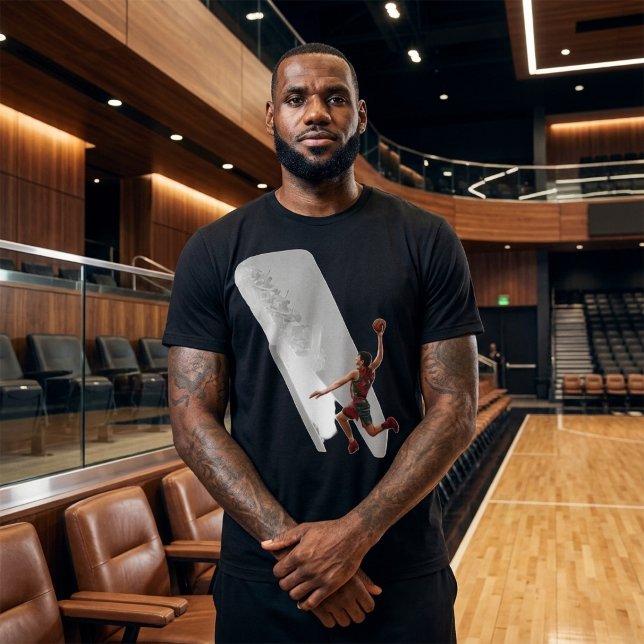 Basketball Slam Dunk Graphic T-Shirt (waleball)