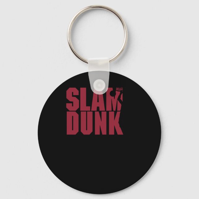 Basketball Slam Dunk  Key Ring (Front)