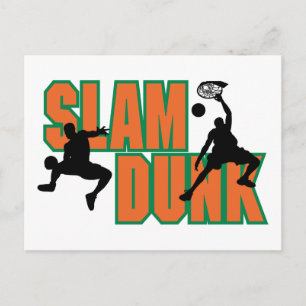 Basketball Slam Dunk Postcard