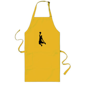 Basketball Slam Dunk Silhouette Art Long Apron