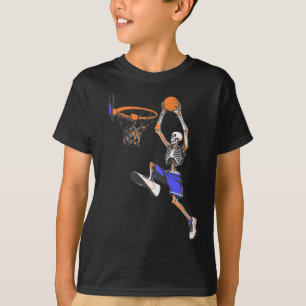 Basketball Slam Dunk Skeleton Halloween  T-Shirt