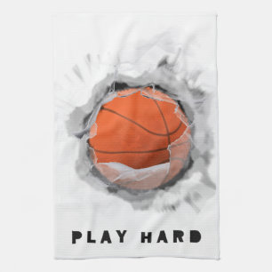 Basketball Slam Dunk Tea Towel
