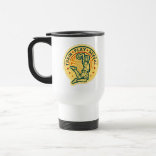 Basketball Slam Dunk Vintage Design Travel Mug