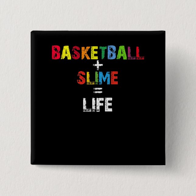 Basketball Slime Life, Girls Basketball Player 15 Cm Square Badge (Front)