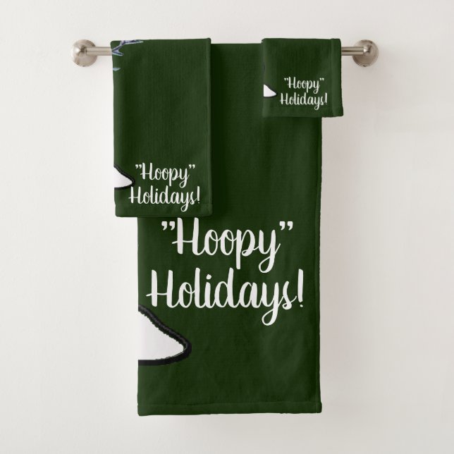 Basketball Snowman Christmas Bath Towel Set (Insitu)