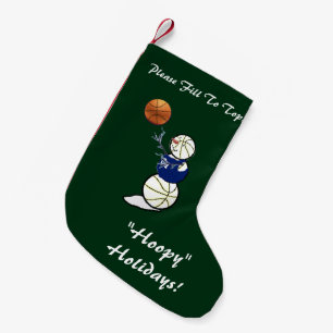 Basketball Snowman Christmas Small Christmas Stocking