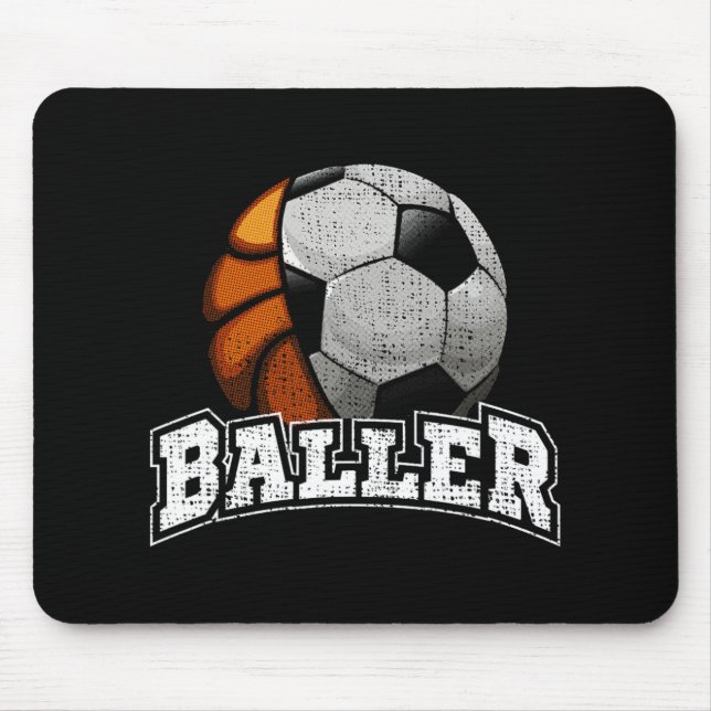 Basketball Soccer Funny  Mouse Pad (Front)