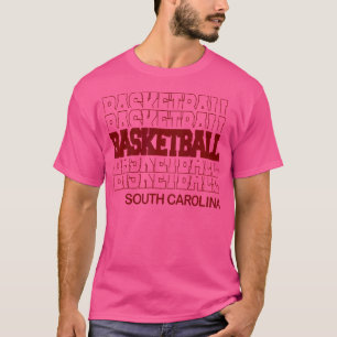 Basketball South Carolina In Modern Stacked Letter T-Shirt