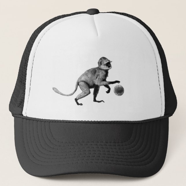 Basketball spider monkey trucker hat (Front)