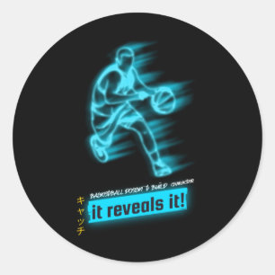 Basketball Spirit  Classic Round Sticker