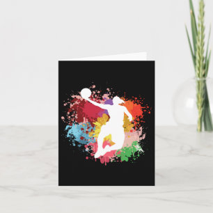 Basketball Splash Watercolor Card