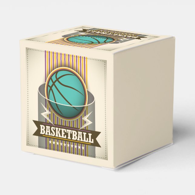 Basketball Sport Ball Game Cool Favour Box (Back Side)