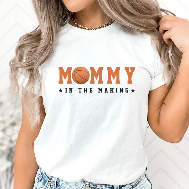 Basketball Sport Mummy in the Making Baby Shower  T-Shirt (Basketball Sport Mommy in the Making Baby Shower T-Shirt)