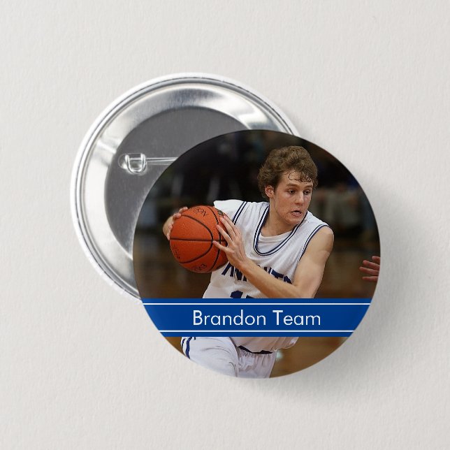 Basketball Sport Photo  6 Cm Round Badge (Front & Back)
