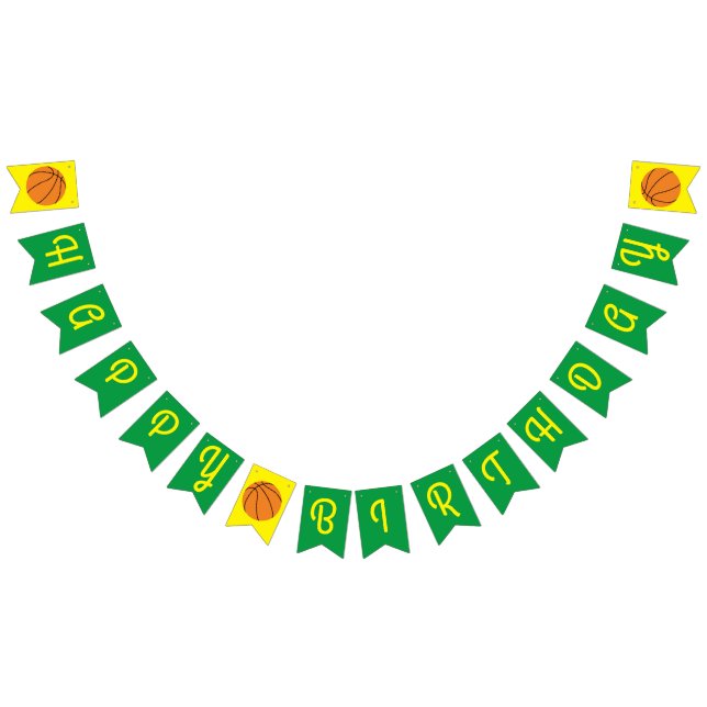 Basketball Sports Birthday Party Bunting (All)