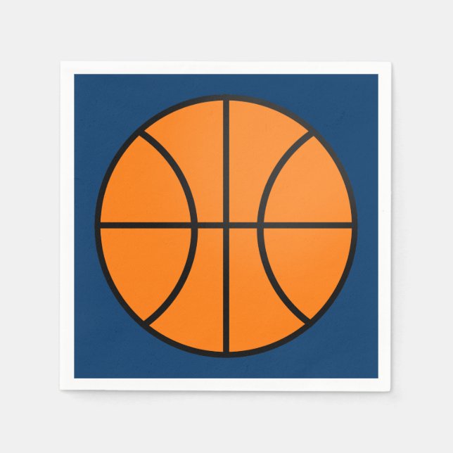 Basketball Sports Birthday Party Event Napkins (Front)