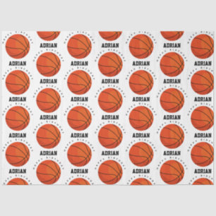 Basketball Sports Birthday Party Personalised Name Tissue Paper
