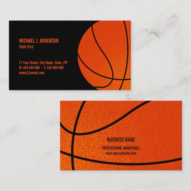 Basketball Sports Coach business card (Front/Back)
