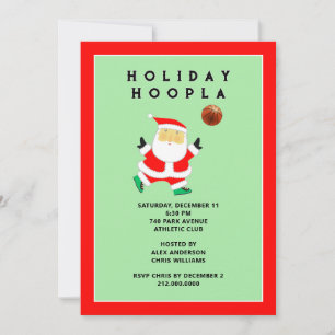Basketball Sports Holiday Invitations