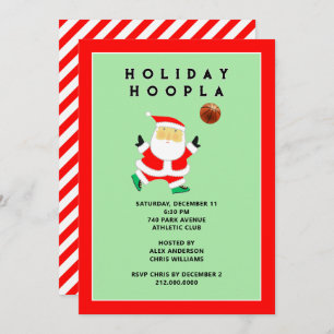 Basketball Sports Holiday Invitations