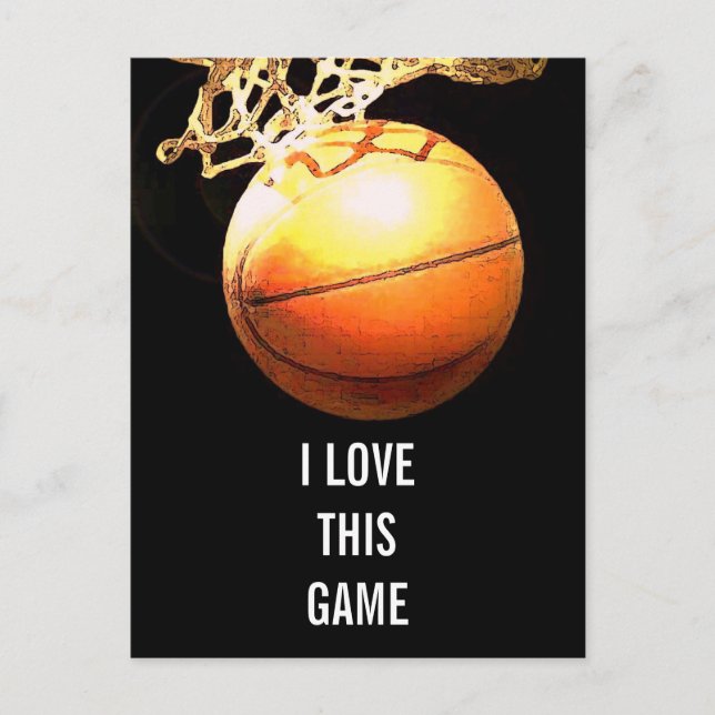 Basketball - Sports Illustration Art Postcard (Front)