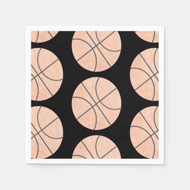 Basketball Sports Napkins Watercolor Any Colour (Front)