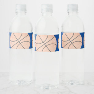 Basketball Sports Napkins Watercolor Any Colour  Water Bottle Label