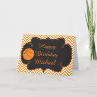 Basketball Sports Orange Birthday