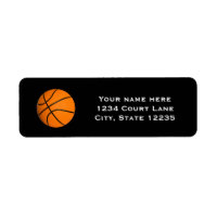 Basketball Sports Party Invitation Address Labels
