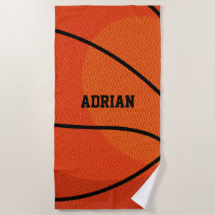 Basketball Sports Personalised Beach Towel