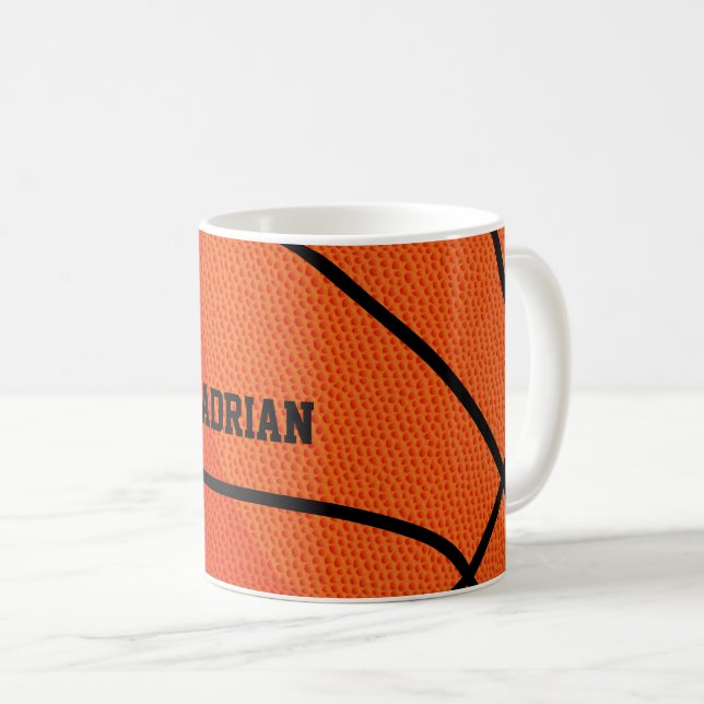 Basketball Sports Personalised  Coffee Mug (Front Right)