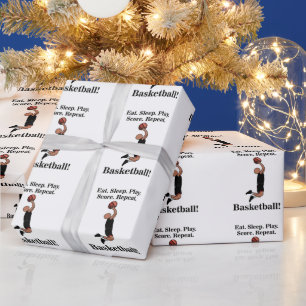 Basketball Sports Player Coach Birthday Wrapping Paper