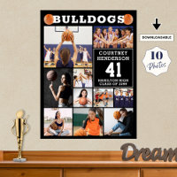 Basketball Sports Senior Night 10 Photo Collage