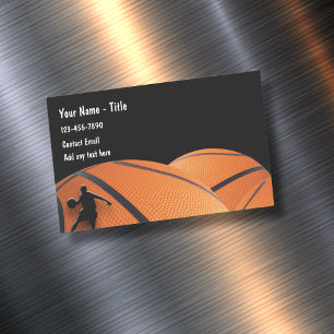 Basketball Sports Theme Magnetic Business Cards