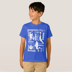Basketball Sports Themed Terminology Typography T-Shirt