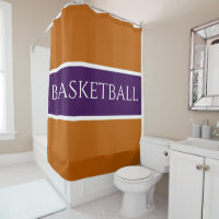 BASKETBALL Sporty Deep Purple White Orange Stripes