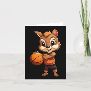 Basketball Squirrel Card