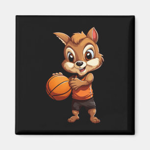 Basketball Squirrel Magnet