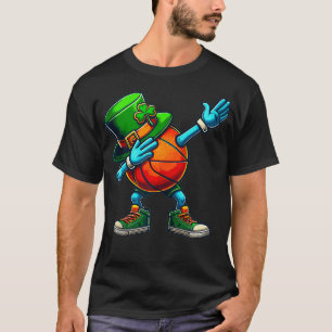 BasketBall St Paddys Day Hat Dabbing Basket Ball T-Shirt