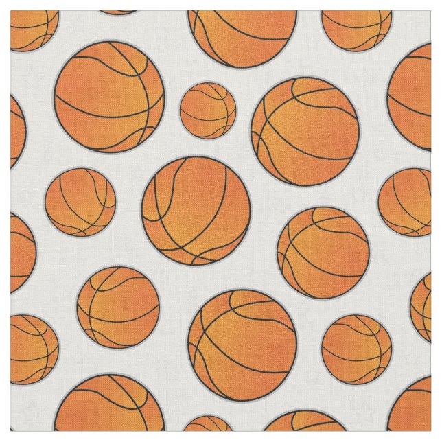 Basketball Star Pattern Fabric (Close Up)