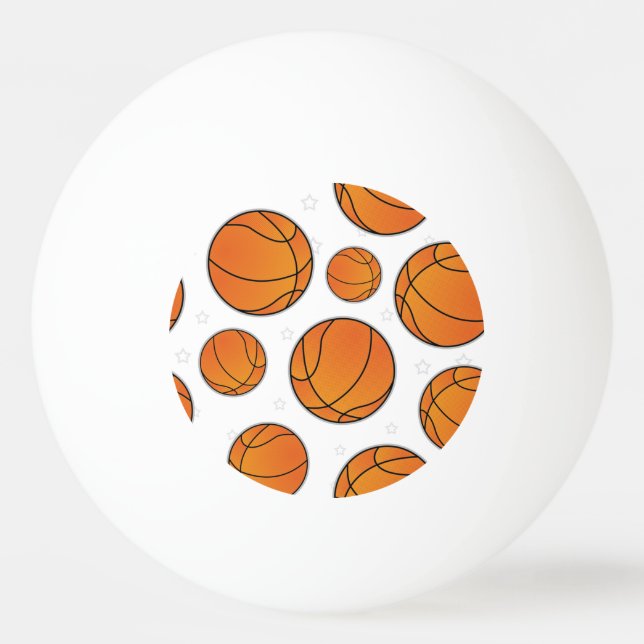 Basketball Star Pattern Ping Pong Ball (Front)