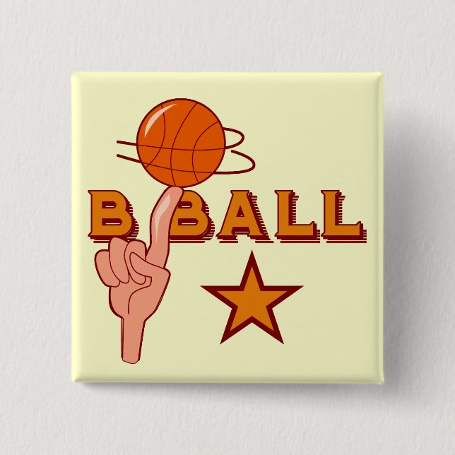 Basketball Star T-shirts and Gifts 15 Cm Square Badge (Front)