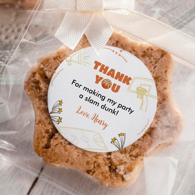 Basketball Sticker Labels Birthday Baby Shower (Creator Uploaded)