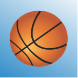 Basketball Super Budget Special Photo Sculpture Magnet<br><div class="desc">Basketball Icon Blue Background Go shoot some hoops with this great design.Add your own text or monogram to customize it for your favorite sport nut.</div>